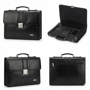 Vintage Pierre Cardin Sleek Black Briefcase